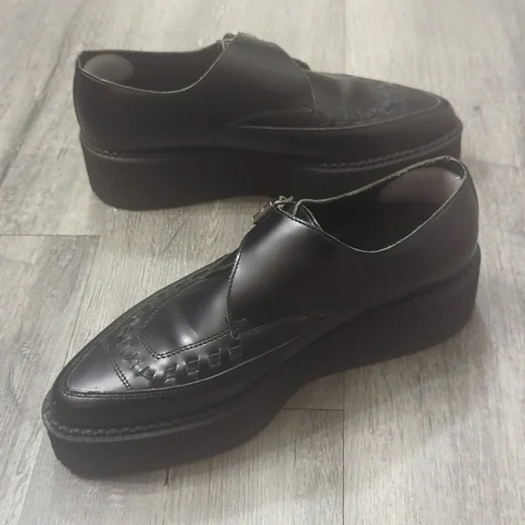 Underground. England Black Leather Apollo Creepers - Picture 6 of 11